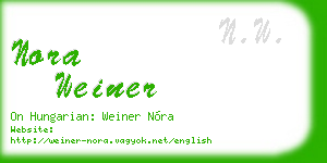 nora weiner business card